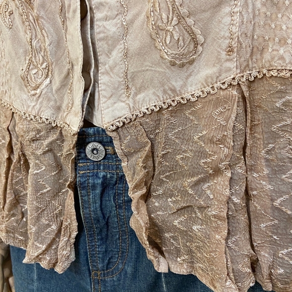 More by Lata, Tan Bohemian Blouse - Size M - Picture 4 of 4